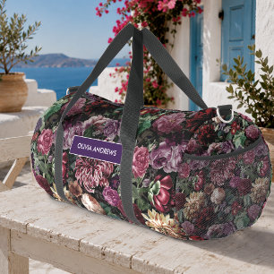 Sac De Sport Vintage floral coloré monogrammé Imprimé Sling