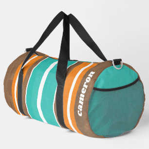 Sac De Sport Vintage Surfboard Stripes - Subtle Wood Arrière - 