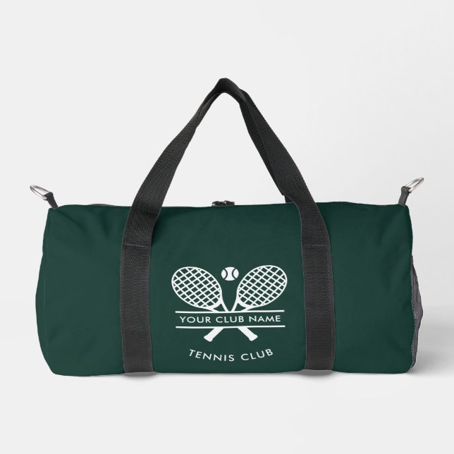 Sac De Sport Votre nom Club Raquettes de tennis Icônes Vert (Recto)