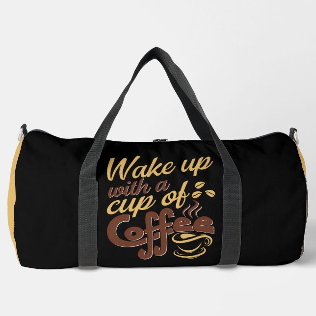 Sac De Sport Wake Up With Coffee Graphic  (Recto)