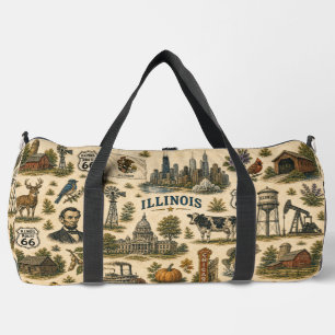 Sac De Sport Week-end Skyline de l'Illinois Route 66