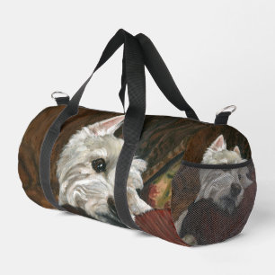 Sac De Sport Westie sur canapé