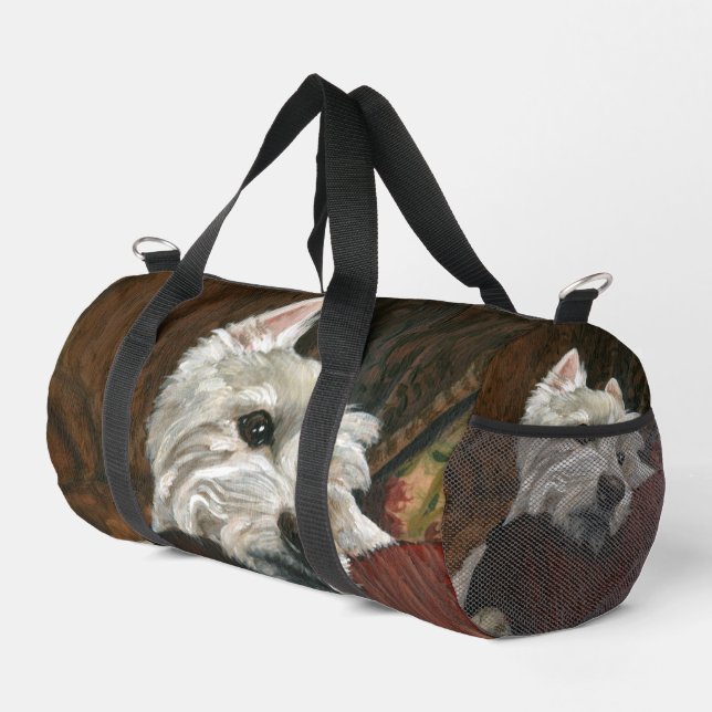 Sac De Sport Westie sur canapé (Coin droit)