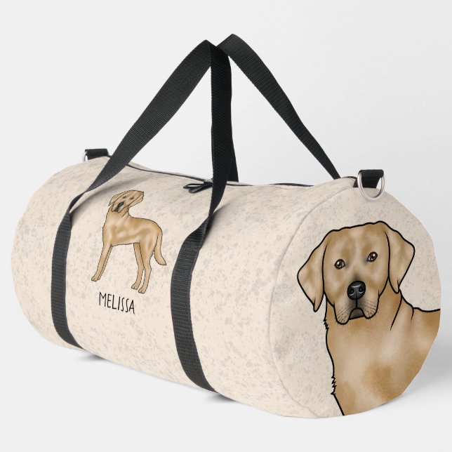 Sac De Sport Yellow Labrador Retriever mignon Cartoon Lab Chien (Coin gauche)