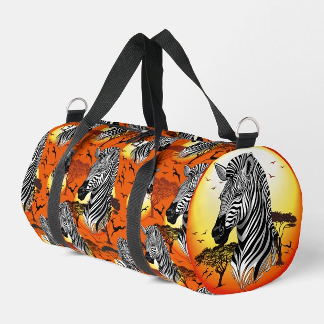 Sac De Sport Zebra African Savanna Wild Animal (Coin gauche)