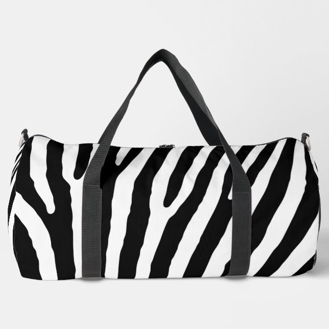 Sac De Sport Zebra Print Cut Coudre Grand Duffin (Recto)