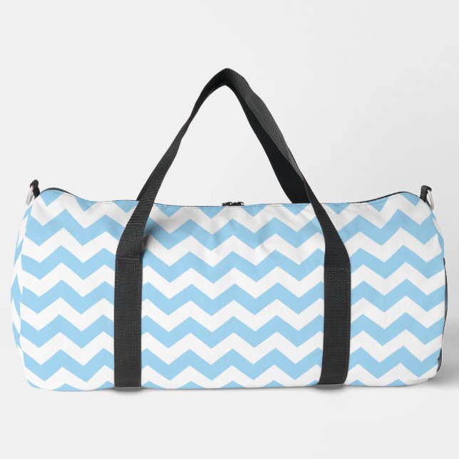 Sac De Sport Zigzag bleu, Chevron bleu, Motif géométrique (Recto)