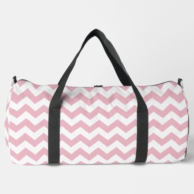 Sac De Sport Zigzag rose, Chevron rose, Motif géométrique (Recto)