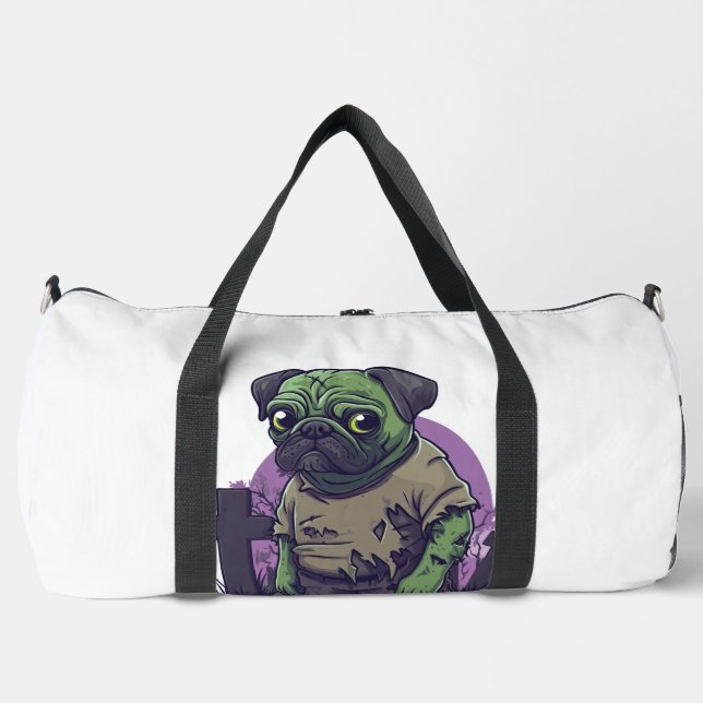 Sac De Sport Zombie Pug � Undead Funny Halloween Dog (Recto)