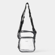 Sac de stade transparent Monogramme Initiales Conc