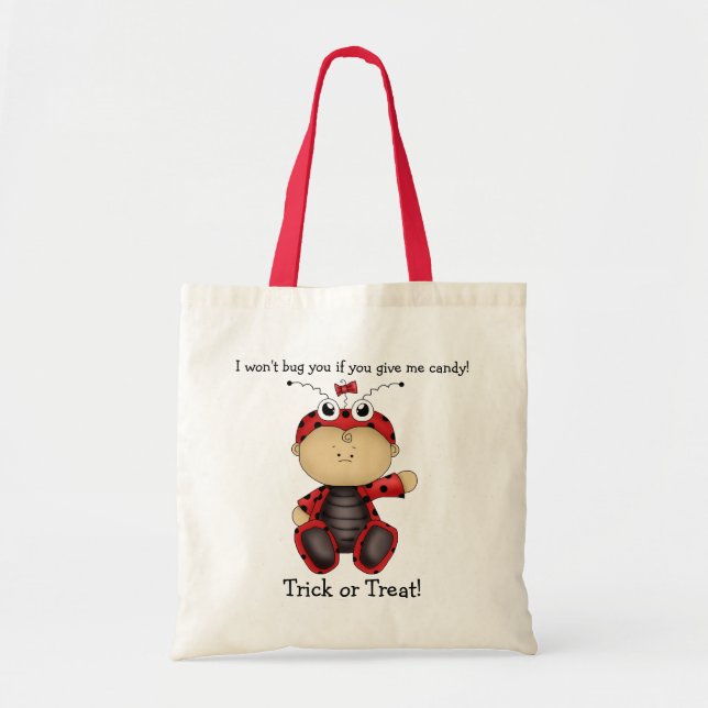 Sac de sucrerie de Bébé-Halloween de coccinelle (Devant)