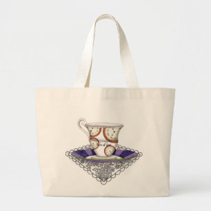 Sac de tasse de thé d'horloges