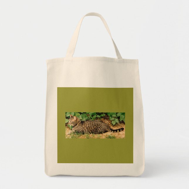 Sac de toile de chat tigré (Devant)