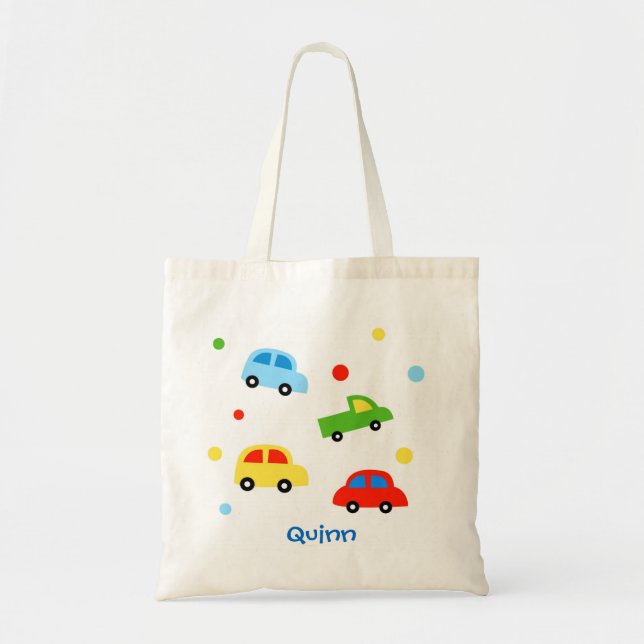 Sac de toile de nom d'enfant personnalisé par (Devant)