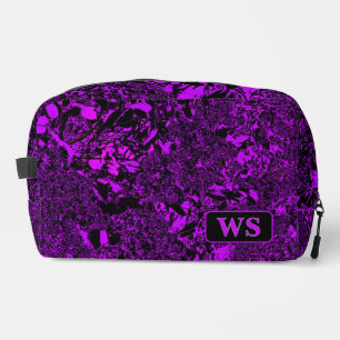 Sac de toilette à monogramme violet vibrant