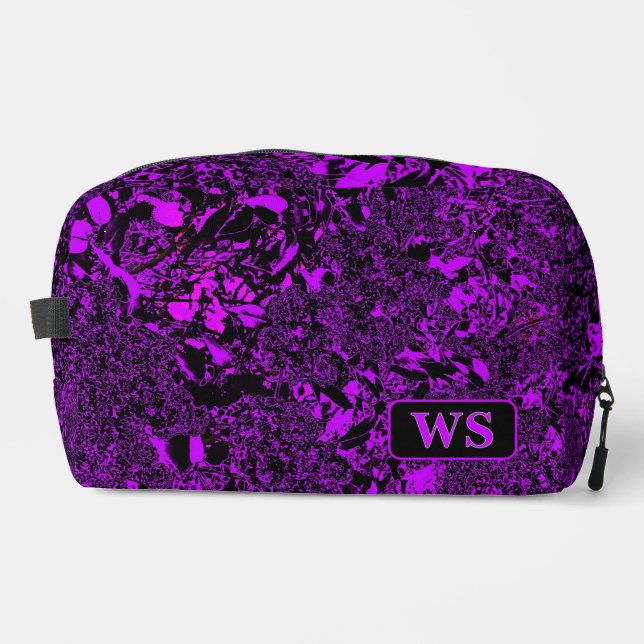 Sac de toilette à monogramme violet vibrant (Recto)