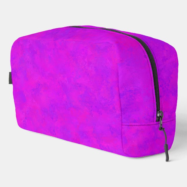 Sac de toilette à motif abstrait rose violet (Coin droit)