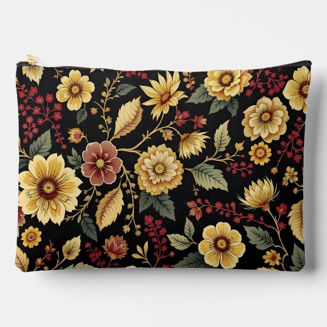 Sac de toilette à motif floral  (Recto)