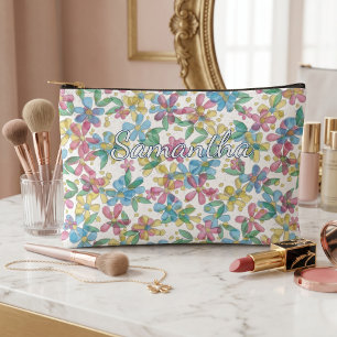 Sac de Toilette à Motif Floral Rétro Chic et Ludiq