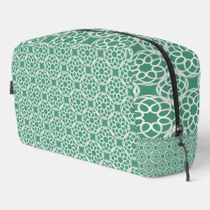 Sac de toilette à motif géométrique vert émeraude 