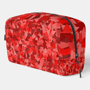 Sac de toilette à motif triangle rouge
