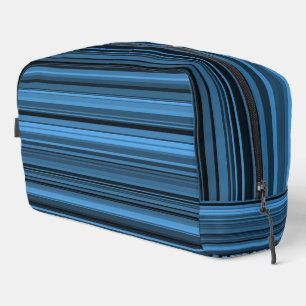 Sac de toilette à rayures bleues noires