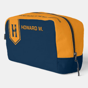 Sac de toilette bleu orange pour homme/père