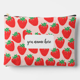Sac de toilette de fraise personnalisé