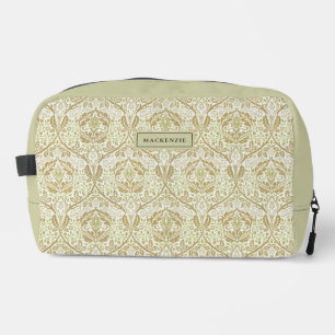 Sac de toilette élégant à motif floral or