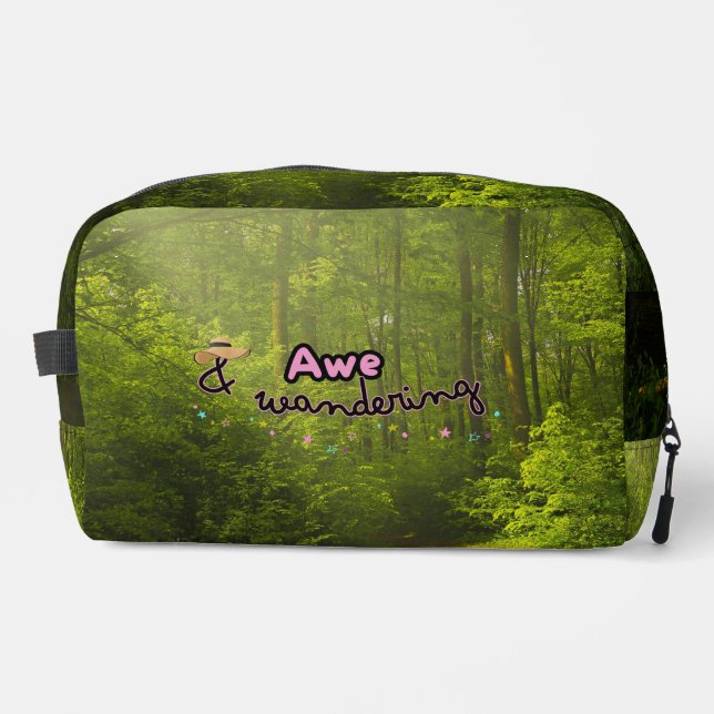 Sac de toilette en forêt personnalisable (Recto)