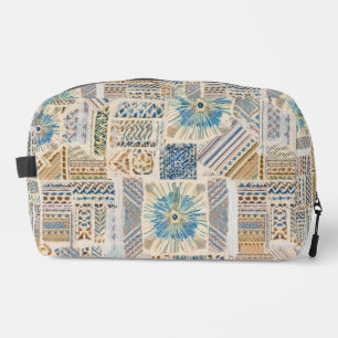 Sac de toilette en Patchwork bleu Mandala