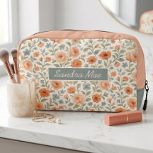 Sac de toilette floral chic shabby français mignon