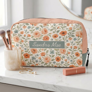 Sac de toilette floral chic shabby français mignon