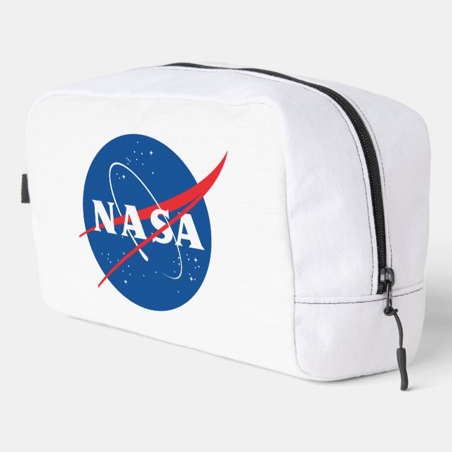 Sac de toilette Iconique de la NASA (blanc de fusé (Coin droit)