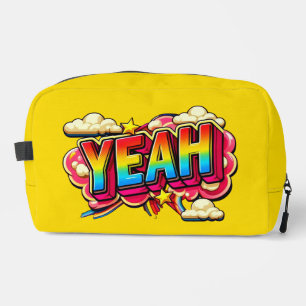 Sac de toilette jaune YEAH.