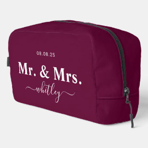 Sac de toilette M. & Mme pour couple (Magenta : 5f