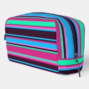 Sac de toilette Magenta, Aqua et Bleu