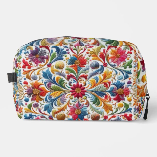Sac de toilette Modèle floral coloré (Recto)