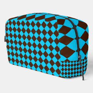 Sac de toilette Motif Brown en diamant bleu