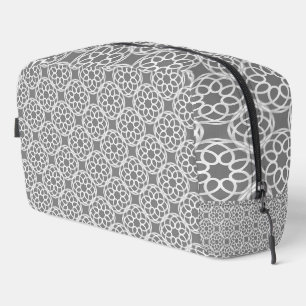 Sac de toilette Motif gris blanc géométrique