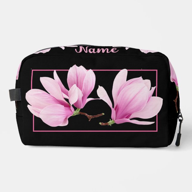 Sac de toilette personnalisé - Magnolia rose (Recto)