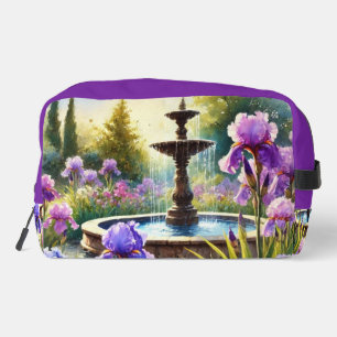 Sac de toilette pour jardin de fleurs d'iris viole