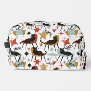 Sac de toilette rétro chic Chat noir dans le style