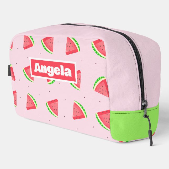 Sac de toilette rose pastèque (Coin droit)