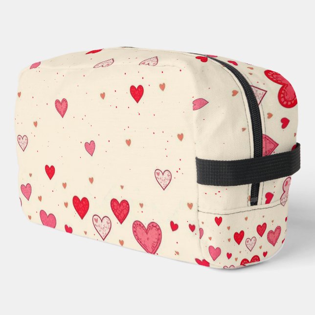 Sac de toilette Saint-Valentin Cœurs Mariage - Lov (Coin gauche)