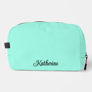 Sac de toilette turquoise à personnaliser avec un
