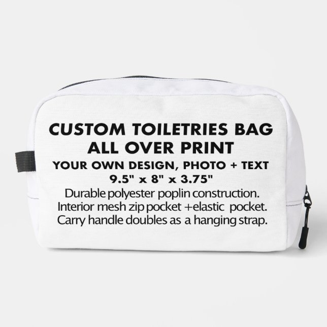 Sac de toilettes personnalisées sur impression (Recto)