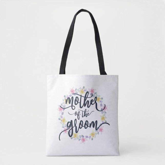 Sac de tote calligraphie pour mariage de la mère d (Devant)