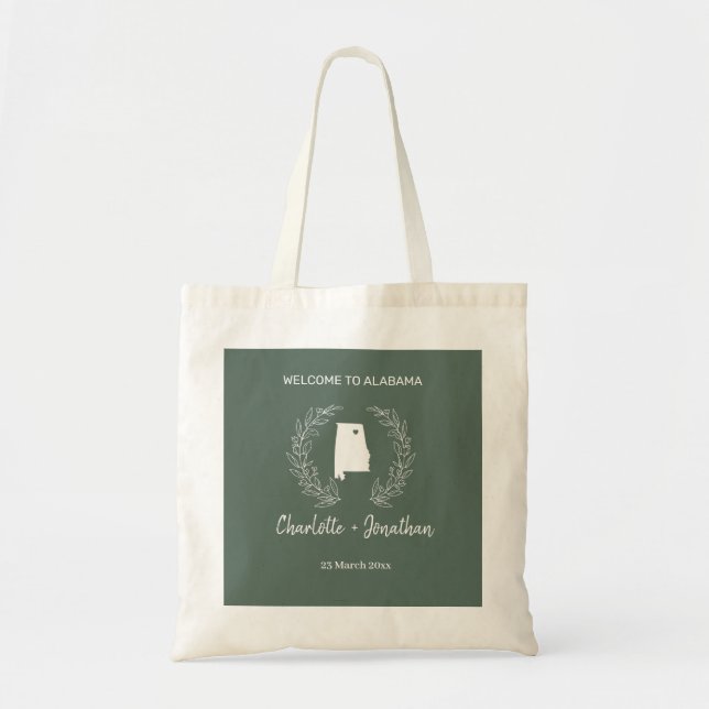 Sac de tote de bienvenue pour mariage de destinati (Devant)