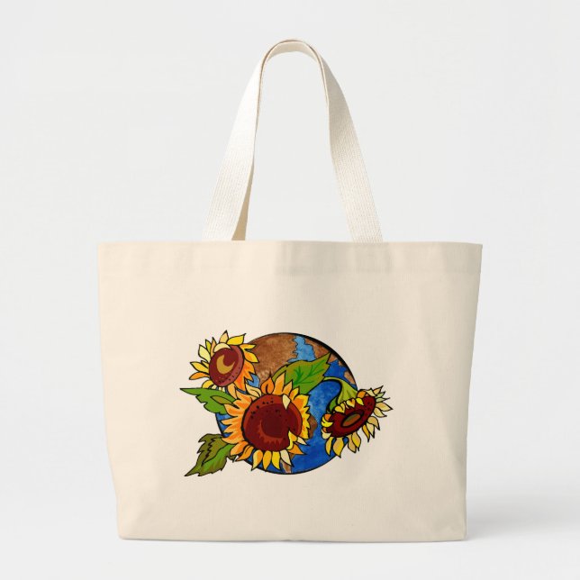 Sac de tournesol de jour de la terre (Devant)